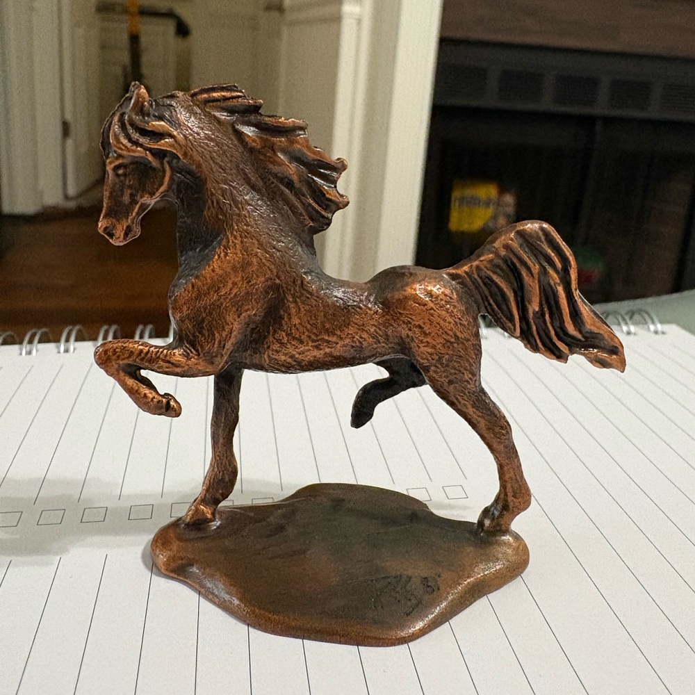 Elegant Bronze Colored Horse Sculpture